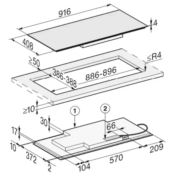 Индукционная варочная панель Miele KM7689 FL