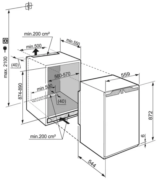 Встраиваемый холодильник Liebherr IK 1654 Premium
