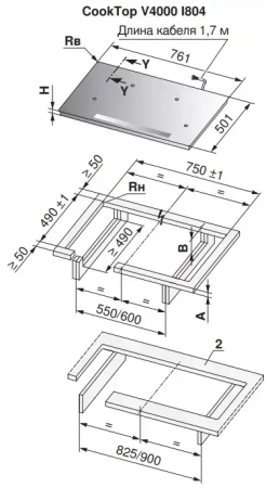 Варочная панель V-ZUG CookTop V4000 I804 CTI4T-31158