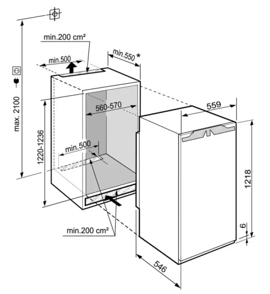 Встраиваемый холодильник Liebherr IRBd 4151 Prime