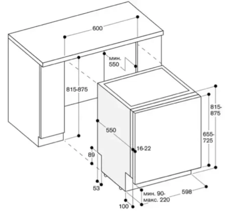 Встраиваемая посудомоечная машина Gaggenau DF 261-163