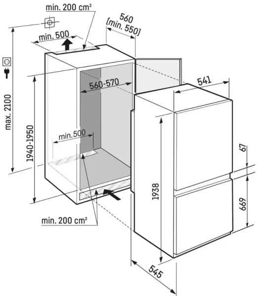 Встраиваемый холодильник Liebherr ICNSd 5603