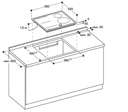 Индукционная варочная панель Gaggenau CI262104