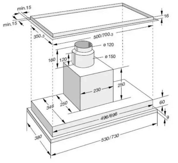 Встраиваемая вытяжка Gaggenau AH 273-150
