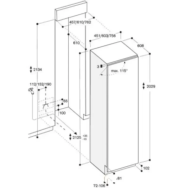 Встраиваемый морозильник Gaggenau RF 461-301