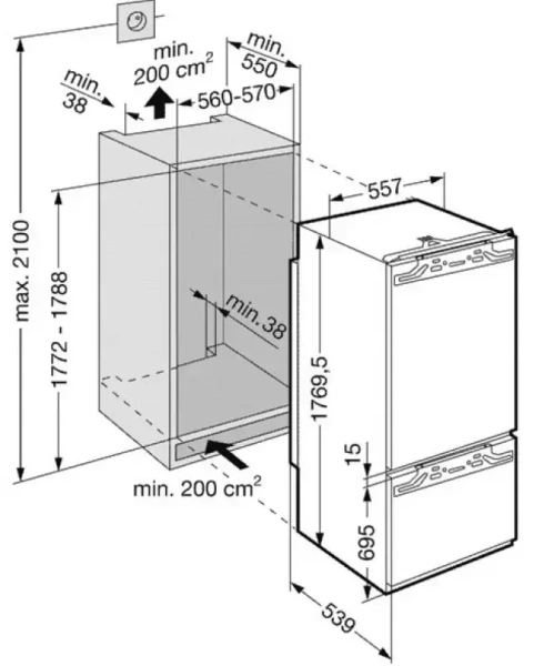 Холодильник Liebherr ICBN 30660 PremiumPlus BioFresh NoFrost