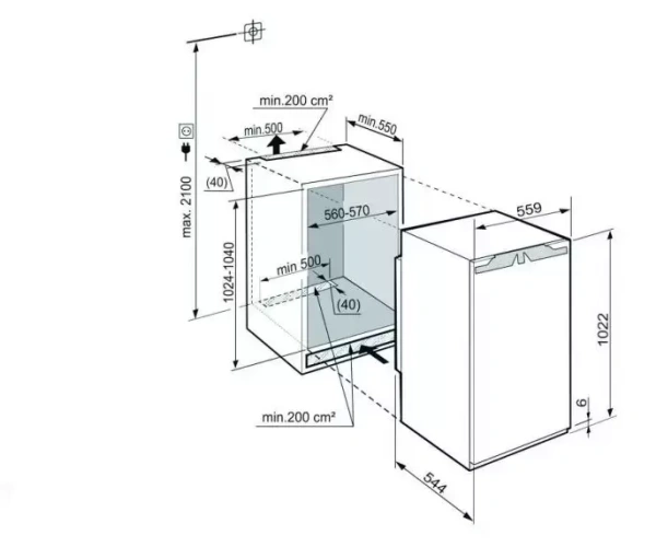 Встраиваемый холодильник Liebherr IK 1954 Premium