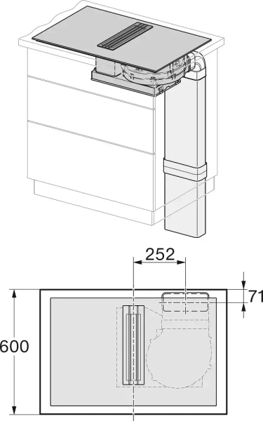 Индукционная варочная панель с вытяжкой Miele KMDA 7634 FR