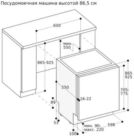 Встраиваемая посудомоечная машина Gaggenau DF261100