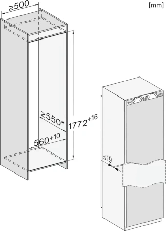 Встраиваемый холодильник Miele K 7743 E