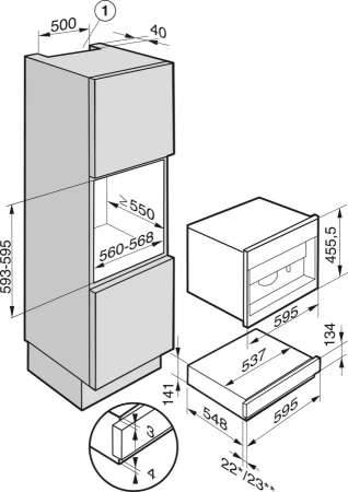 Встраиваемый подогреватель Miele ESW 7010 OBSW