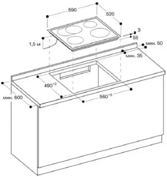 Индукционная варочная панель Gaggenau CI261114