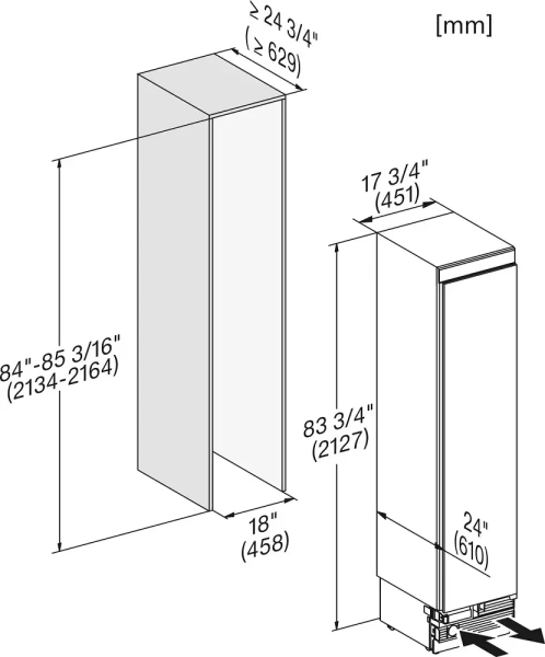 Встраиваемый морозильник Miele F 2413 Vi MasterCool