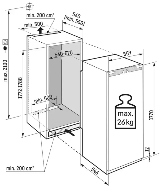Встраиваемая морозильная камера Liebherr SIFNe 5178 Peak NoFrost