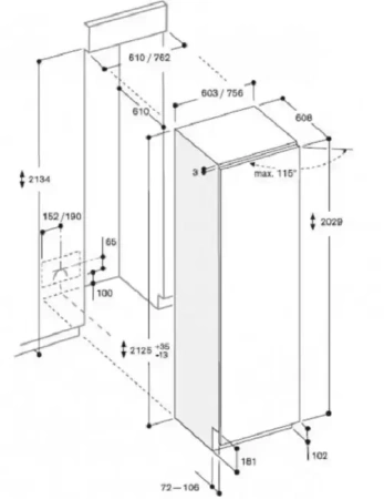 Встраиваемый холодильник Gaggenau RC 472-301