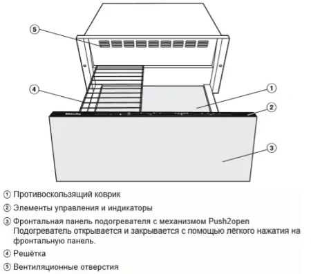 Встраиваемый подогреватель Miele ESW 7020 BRWS