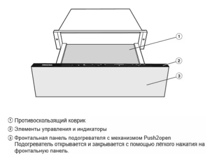 Встраиваемый подогреватель Miele ESW 7010 OBSW