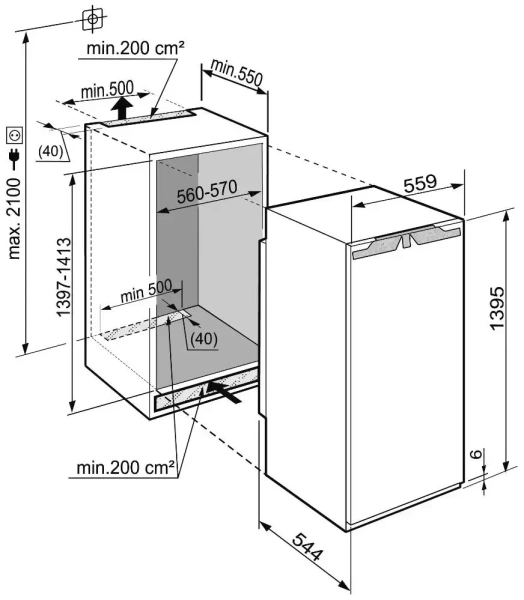 Встраиваемый холодильник Liebherr IK 2750 Premium