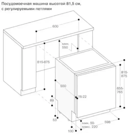 Встраиваемая посудомоечная машина Gaggenau DF480163F