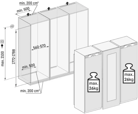 Встраиваемый холодильник Liebherr IXRFW 5156 Prime BioFresh NoFrost