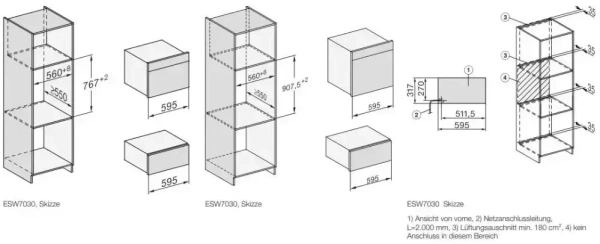 Встраиваемый подогреватель посуды Miele ESW 7030 OBSW