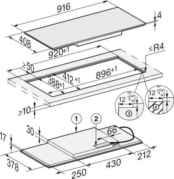Варочная панель Miele KM7684 FL