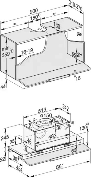 Встраиваемая вытяжка Miele DAS 8930